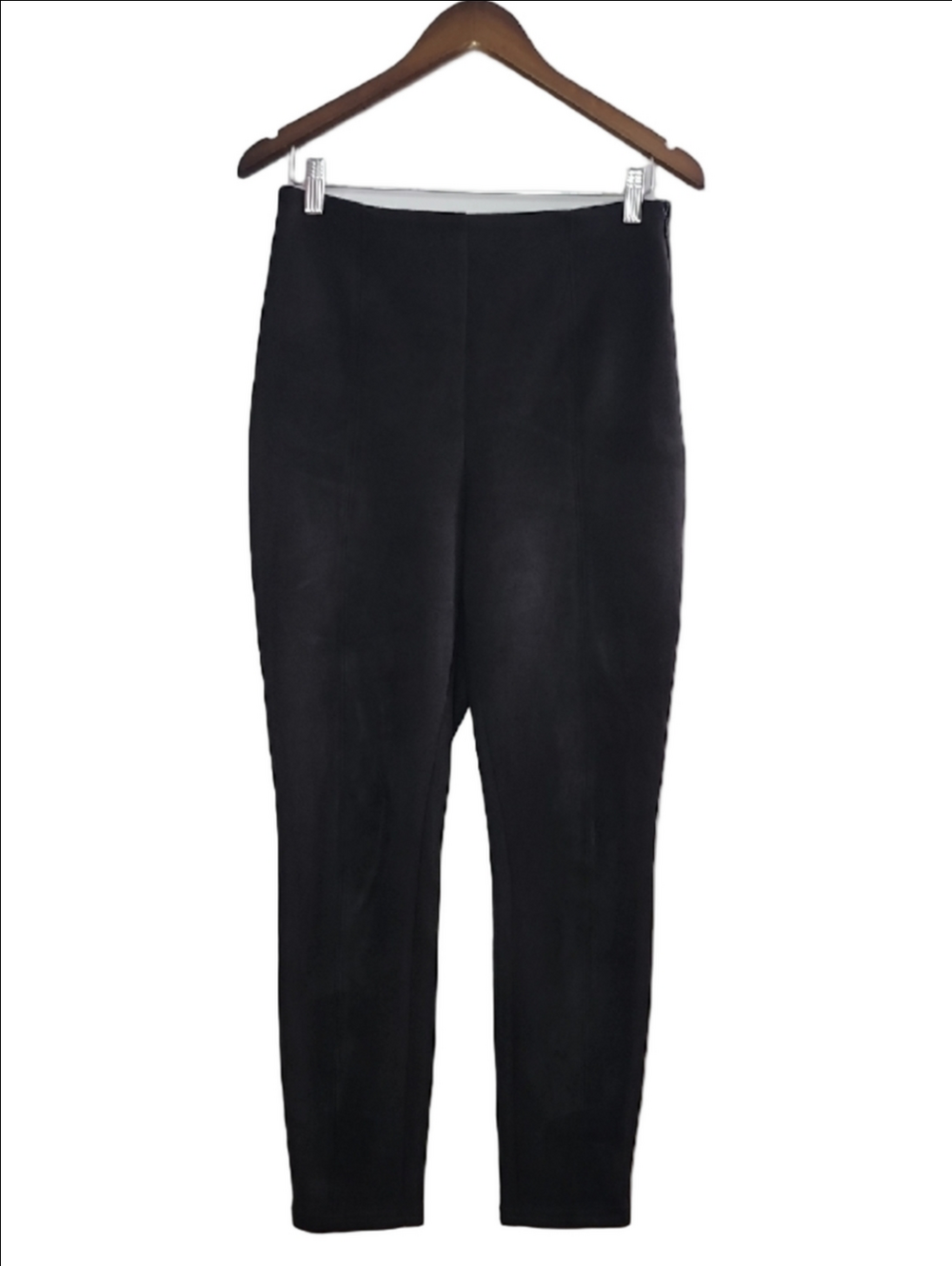 ARITZIA BABATON Black faux suede high waist skinny pants leggings